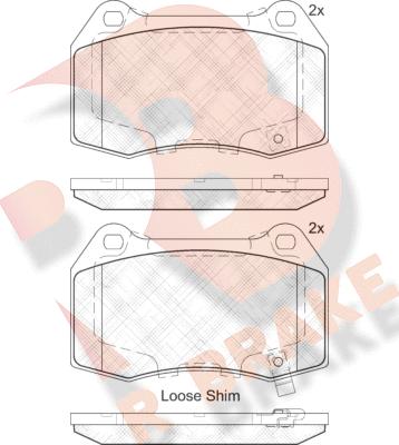 R Brake RB2096 - Гальмівні колодки, дискові гальма autozip.com.ua