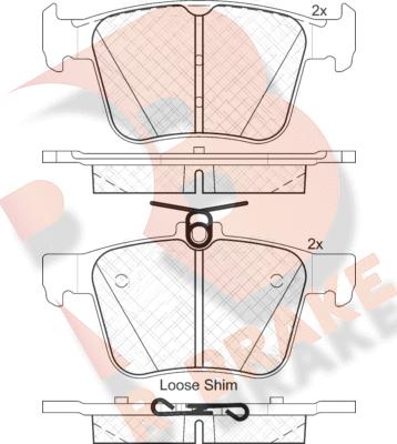 R Brake RB2098 - Гальмівні колодки, дискові гальма autozip.com.ua