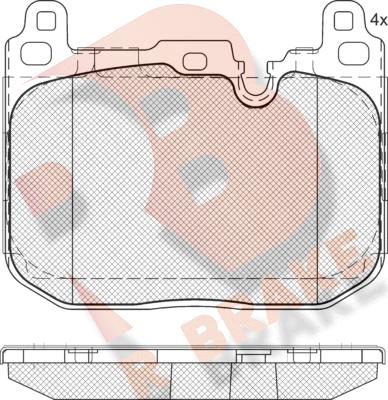 R Brake RB2093-208 - Гальмівні колодки, дискові гальма autozip.com.ua