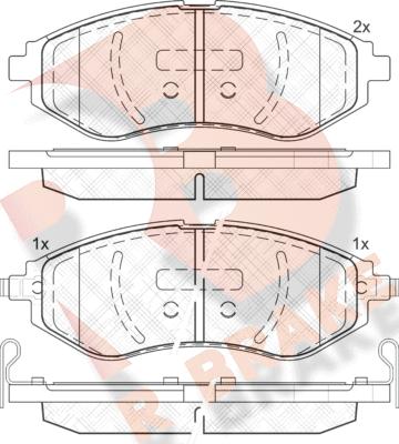 R Brake RB2040 - Гальмівні колодки, дискові гальма autozip.com.ua