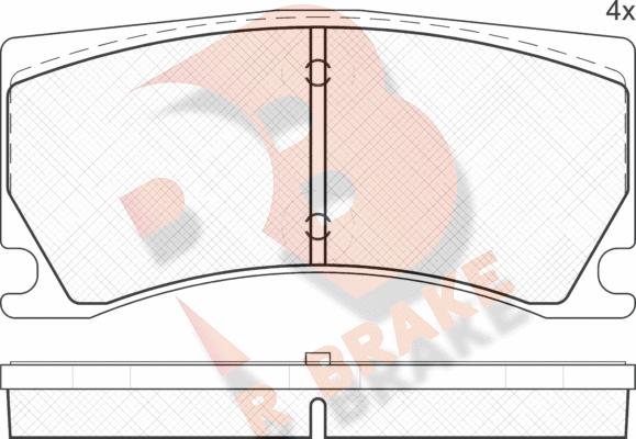 R Brake RB2041 - Гальмівні колодки, дискові гальма autozip.com.ua