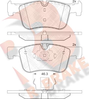 R Brake RB2048 - Гальмівні колодки, дискові гальма autozip.com.ua