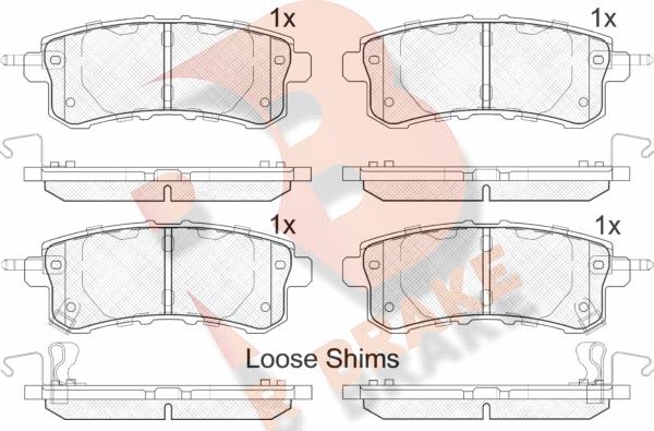 R Brake RB2052 - Гальмівні колодки, дискові гальма autozip.com.ua