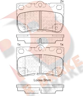 R Brake RB2060 - Гальмівні колодки, дискові гальма autozip.com.ua