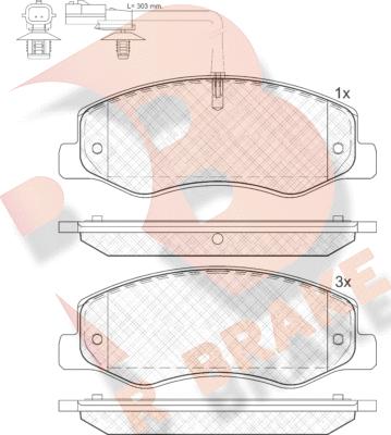 R Brake RB2000 - Гальмівні колодки, дискові гальма autozip.com.ua