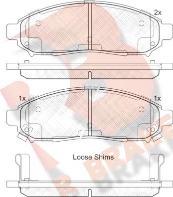 R Brake RB2003-200 - Гальмівні колодки, дискові гальма autozip.com.ua