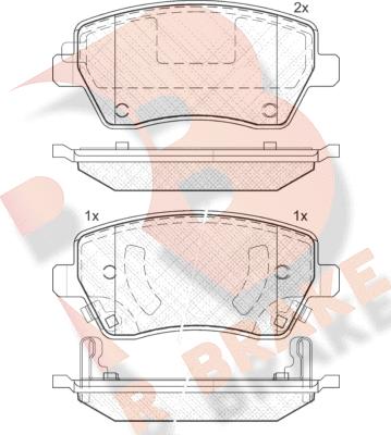 R Brake RB2019 - Гальмівні колодки, дискові гальма autozip.com.ua