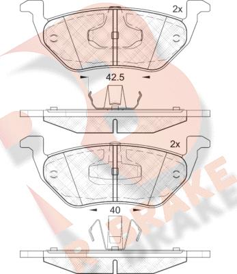R Brake RB2031 - Гальмівні колодки, дискові гальма autozip.com.ua