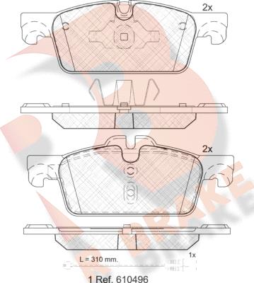 R Brake RB2021 - Гальмівні колодки, дискові гальма autozip.com.ua