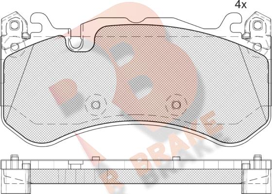 R Brake RB2079-204 - Гальмівні колодки, дискові гальма autozip.com.ua