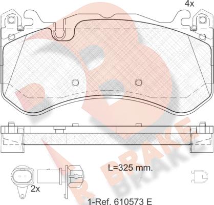 R Brake RB2079-203 - Гальмівні колодки, дискові гальма autozip.com.ua