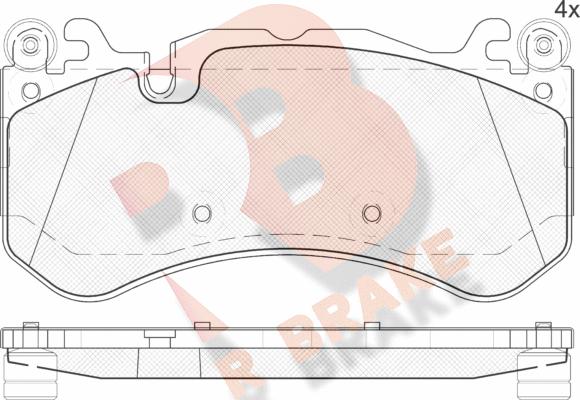 R Brake RB2079 - Гальмівні колодки, дискові гальма autozip.com.ua