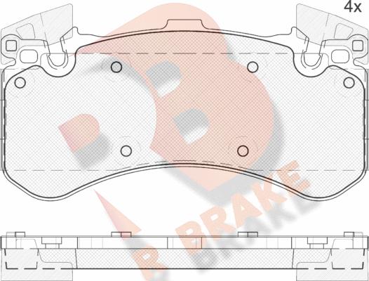 R Brake RB2070 - Гальмівні колодки, дискові гальма autozip.com.ua
