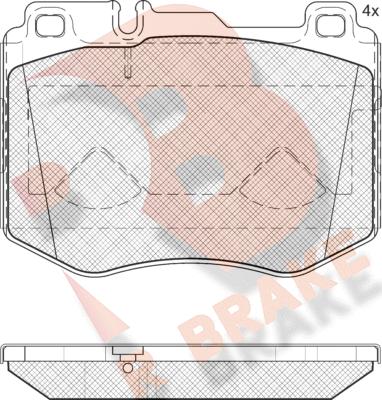 R Brake RB2195 - Гальмівні колодки, дискові гальма autozip.com.ua