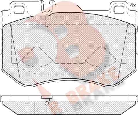 R Brake RB2197 - Гальмівні колодки, дискові гальма autozip.com.ua