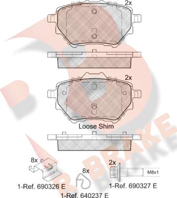 R Brake RB2162 - Гальмівні колодки, дискові гальма autozip.com.ua