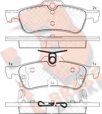 R Brake RB2101 - Гальмівні колодки, дискові гальма autozip.com.ua