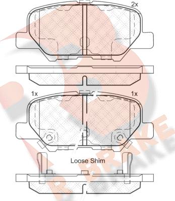 R Brake RB2118 - Гальмівні колодки, дискові гальма autozip.com.ua