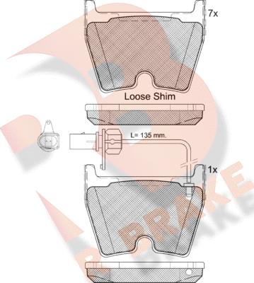 R Brake RB2113-208 - Гальмівні колодки, дискові гальма autozip.com.ua