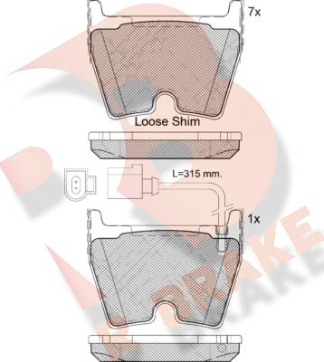 R Brake RB2113-203 - Гальмівні колодки, дискові гальма autozip.com.ua