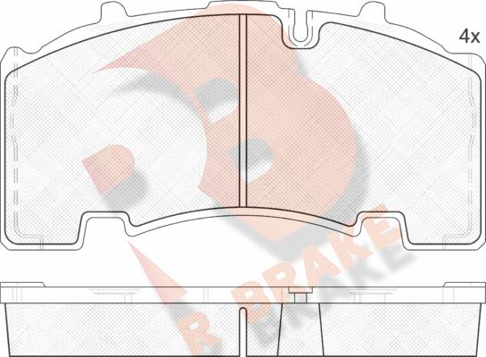 R Brake RB2135 - Гальмівні колодки, дискові гальма autozip.com.ua