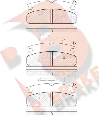 R Brake RB2133 - Гальмівні колодки, дискові гальма autozip.com.ua