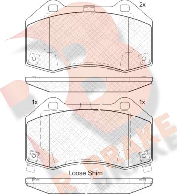 R Brake RB2132 - Гальмівні колодки, дискові гальма autozip.com.ua