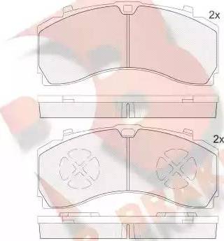 R Brake RB2124 - Гальмівні колодки, дискові гальма autozip.com.ua