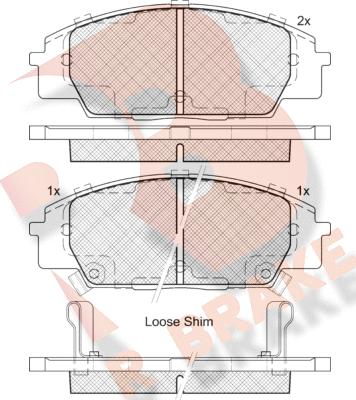 R Brake RB2179 - Гальмівні колодки, дискові гальма autozip.com.ua