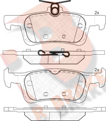 R Brake RB2174 - Гальмівні колодки, дискові гальма autozip.com.ua