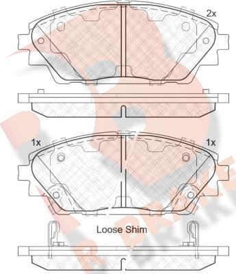 R Brake RB2171 - Гальмівні колодки, дискові гальма autozip.com.ua