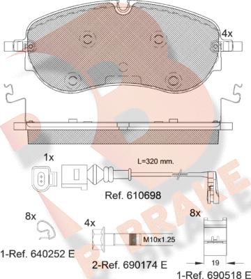 R Brake RB2391 - Гальмівні колодки, дискові гальма autozip.com.ua