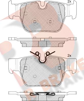 R Brake RB2393 - Гальмівні колодки, дискові гальма autozip.com.ua