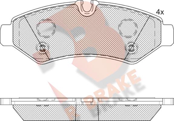 R Brake RB2350 - Гальмівні колодки, дискові гальма autozip.com.ua