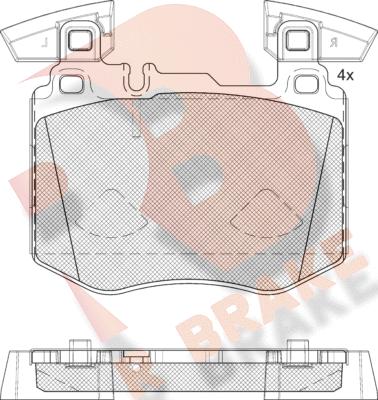 R Brake RB2367 - Гальмівні колодки, дискові гальма autozip.com.ua