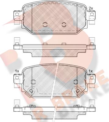 R Brake RB2300 - Гальмівні колодки, дискові гальма autozip.com.ua