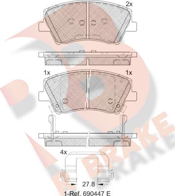 R Brake RB2314 - Гальмівні колодки, дискові гальма autozip.com.ua