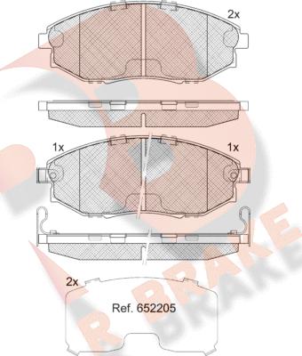 R Brake RB3326 - Гальмівні колодки, дискові гальма autozip.com.ua