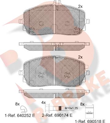 R Brake RB2331 - Гальмівні колодки, дискові гальма autozip.com.ua