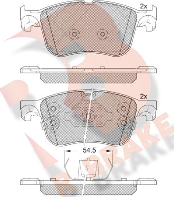 R Brake RB2321 - Гальмівні колодки, дискові гальма autozip.com.ua