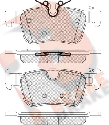 R Brake RB2327 - Гальмівні колодки, дискові гальма autozip.com.ua