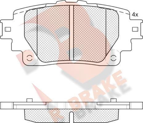 R Brake RB2376 - Гальмівні колодки, дискові гальма autozip.com.ua