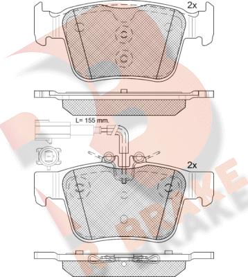 R Brake RB2299 - Гальмівні колодки, дискові гальма autozip.com.ua