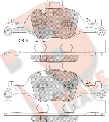 R Brake RB2291 - Гальмівні колодки, дискові гальма autozip.com.ua