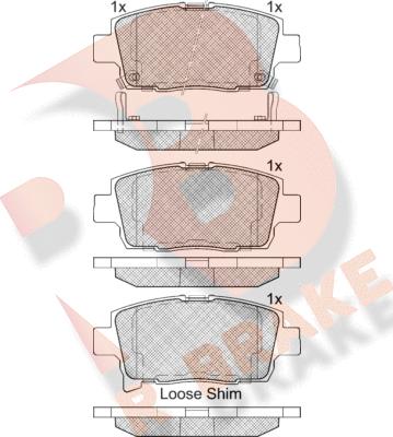 R Brake RB2205 - Гальмівні колодки, дискові гальма autozip.com.ua