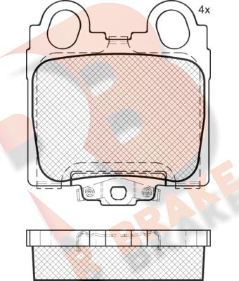 R Brake RB2208 - Гальмівні колодки, дискові гальма autozip.com.ua