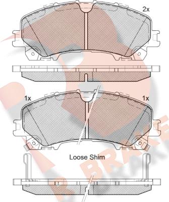 R Brake RB2202 - Гальмівні колодки, дискові гальма autozip.com.ua