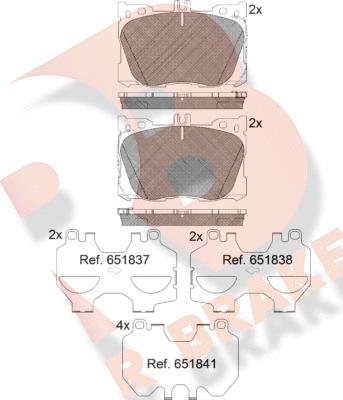 R Brake RB2282 - Гальмівні колодки, дискові гальма autozip.com.ua