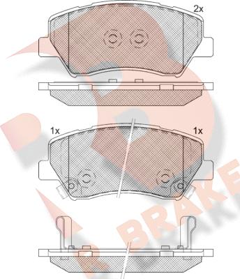 R Brake RB2236-203 - Гальмівні колодки, дискові гальма autozip.com.ua