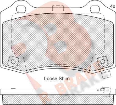 R Brake RB2230 - Гальмівні колодки, дискові гальма autozip.com.ua